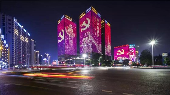 信達(dá)電通&mdash;西安高新區(qū)延平門北廣場亮化