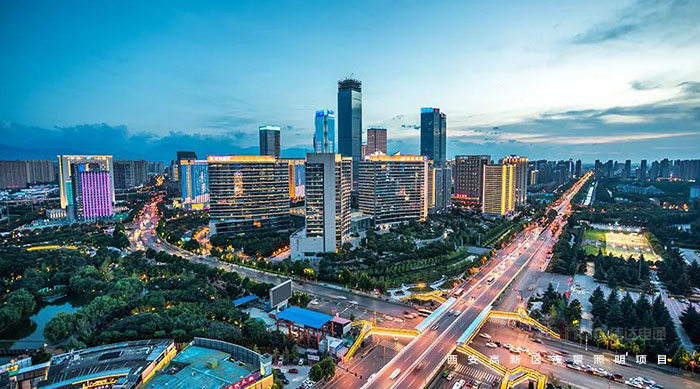 西安高新區(qū)景觀亮化工程-信達(dá)電通